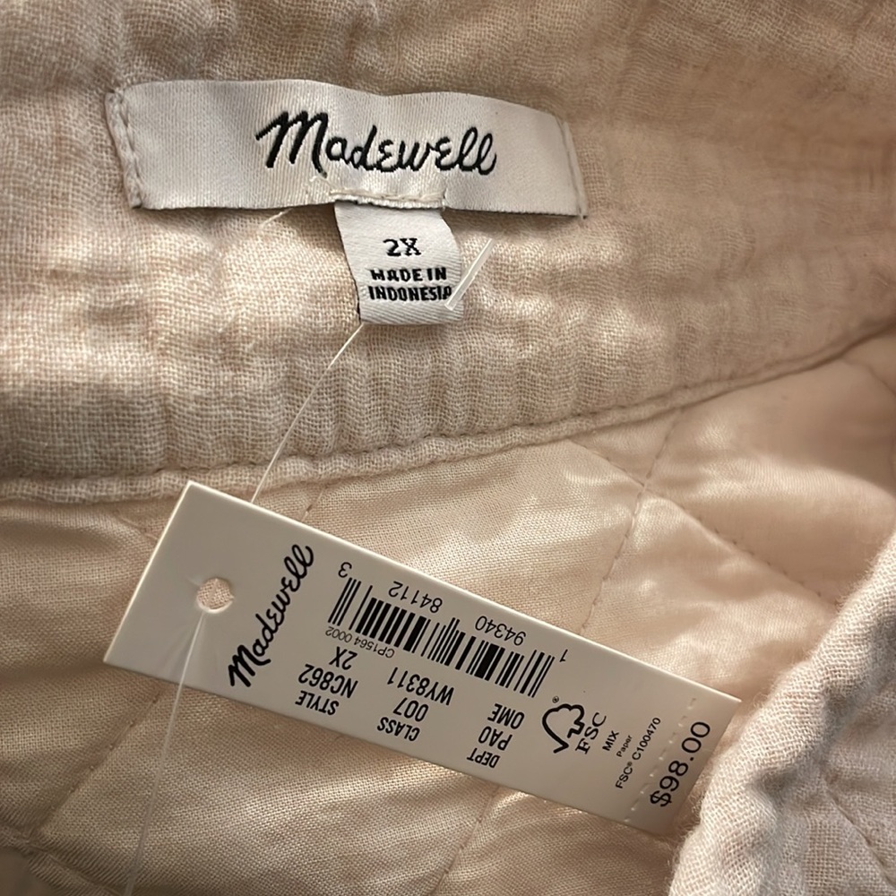 NWT Madewell Diamond Jacquard Half-Zip Sweater - Picture 6 of 14